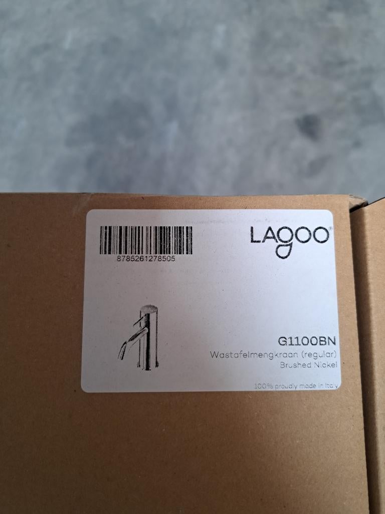 Lagoo G1100BN Wastafelmengkraan Geborsteld Nikkel, ., Nieuw, Ophalen of Verzenden, .