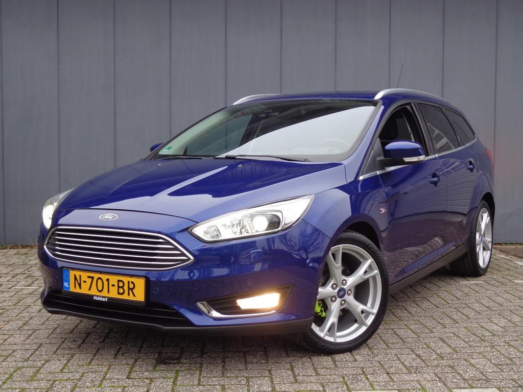 Ford Focus Wagon 1.0i Ecoboost ST-Line Edition Vol.Onderhoud, 125 pk, Gebruikt, Euro 6, Blauw