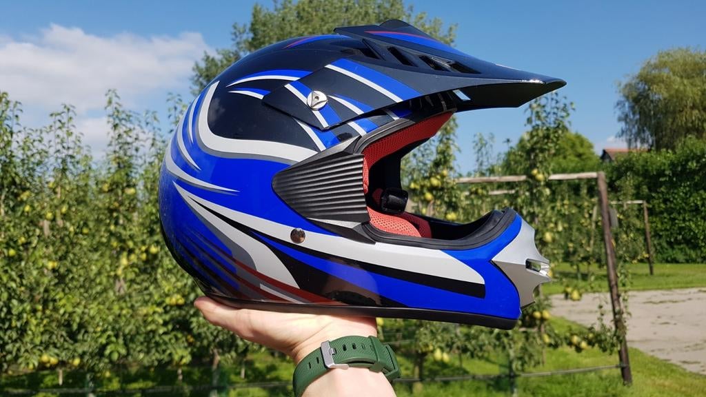 KXD Crosshelm maat S (48cm) minibike helm pitbike kinderhelm, Ophalen of Verzenden, Offroadhelm, Overige merken