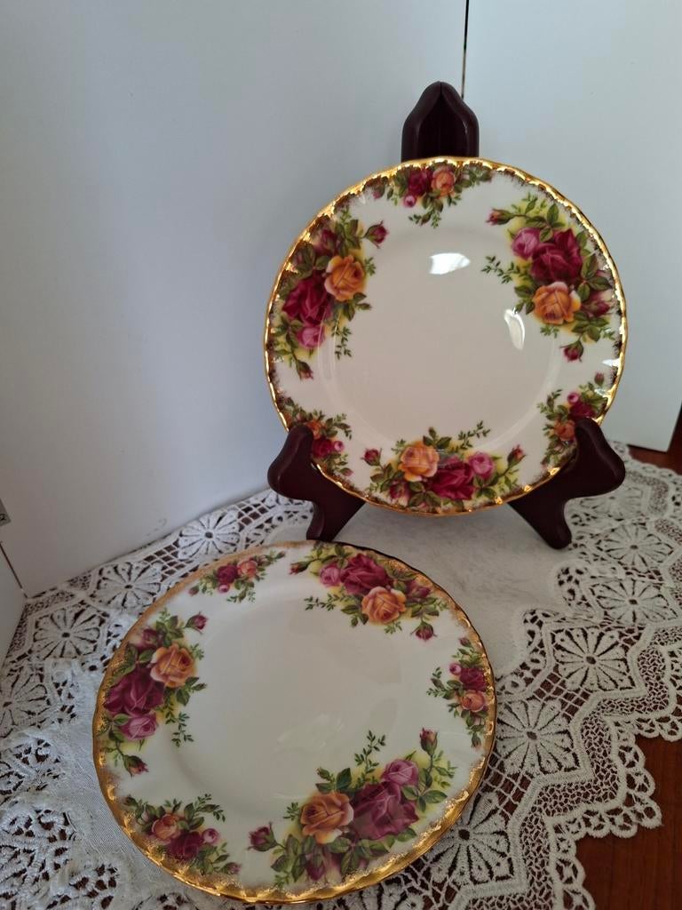 Royal Albert Old country roses gebaksbordjes (2), Ophalen of Verzenden