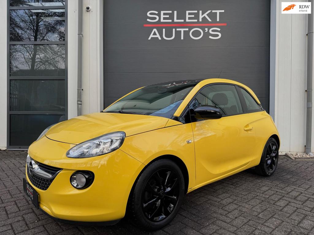 Opel ADAM 1.2 Slam Panoramadak/Cruise Control/Airco/Bluetoot, Voorwielaandrijving, Gebruikt, Zwart, 4 stoelen