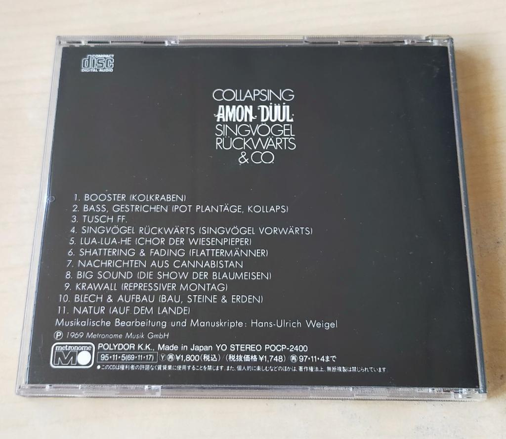 Amon Duul - Collapsing CD 1969/1995 Singvogel Ruckwarts & Co, Ophalen of Verzenden, Gebruikt, Progressive