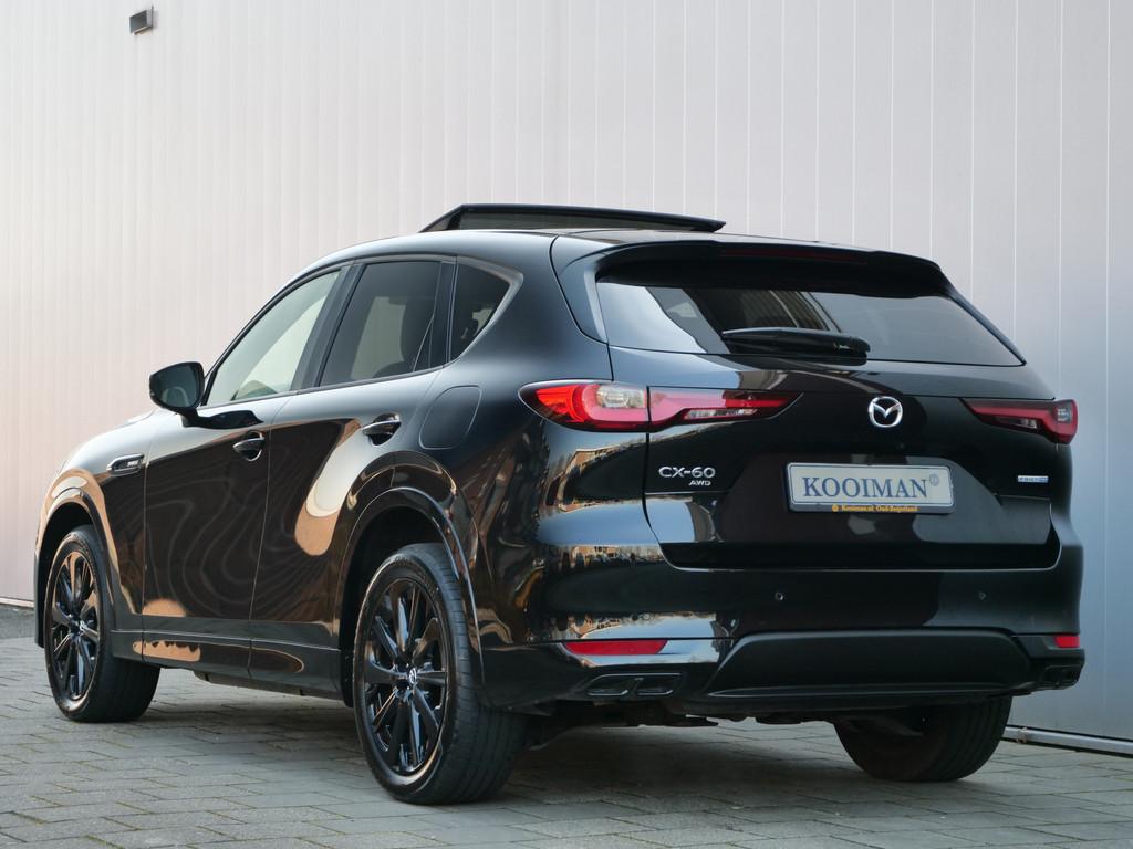 Mazda CX-60 2.5 e-SkyActiv PHEV Homura Plus 327 Pk Automaat, Automaat, Gebruikt, 2500 kg, Zwart
