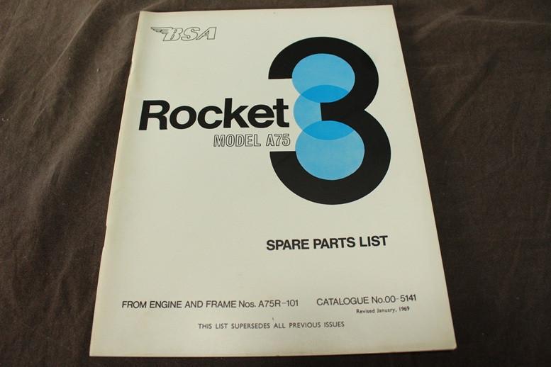 BSA A75 Rocket 3 1968 motorcycle parts list, Motoren, Ophalen of Verzenden, Overige merken