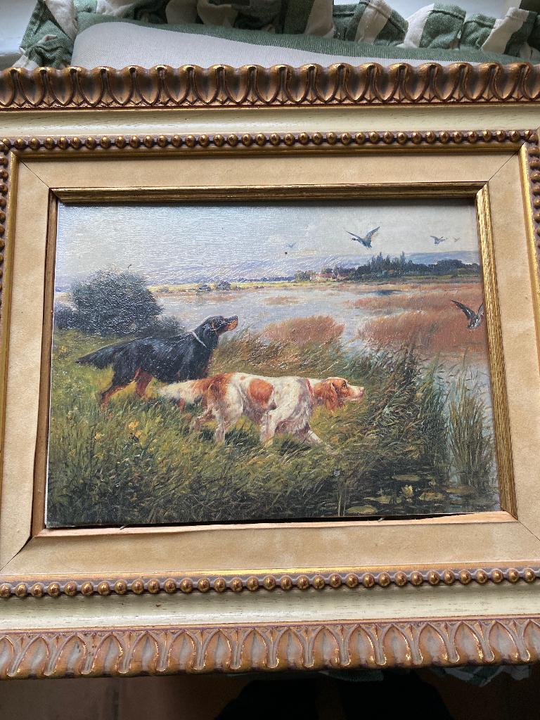 Antiek schilderij jachthonden, Ophalen of Verzenden