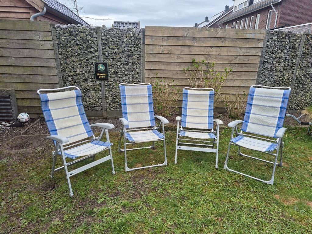 Dukdalf campingstoel 4 stuks, Ophalen of Verzenden, Gebruikt, Kunststof, Verstelbaar