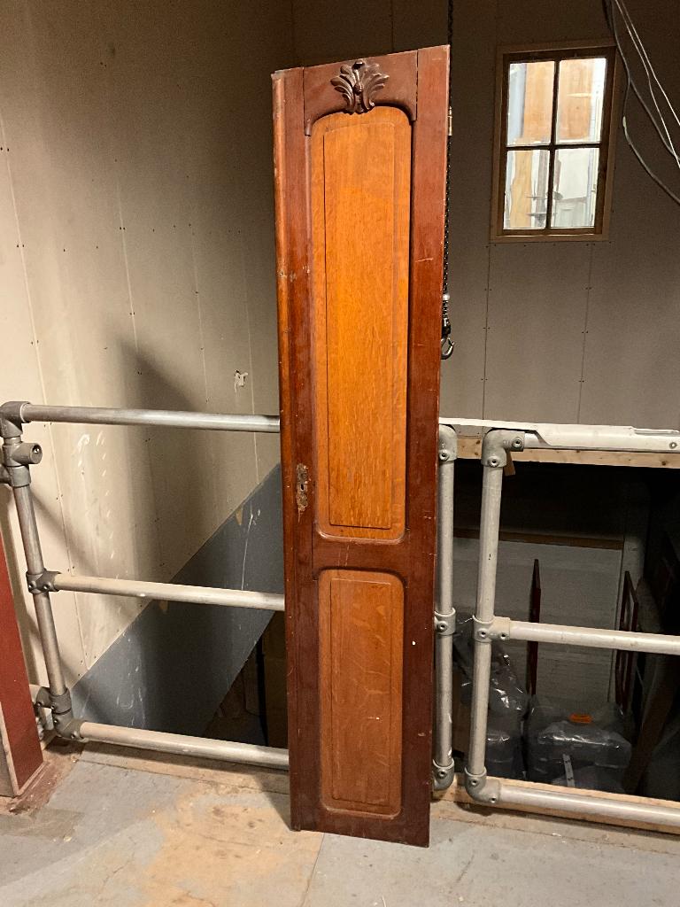 paneeldeur eiken scheepsbetimmering deurtje scheepsdeur, Ophalen, Gebruikt, Binnendeur, 200 tot 215 cm