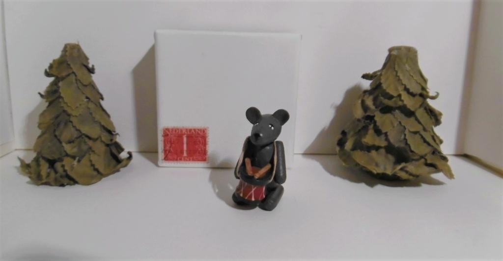 oud houten muisje muis trommel speelgoed muziek poppenhuis, Verzamelen, Poppenhuizen en Toebehoren, Verzenden, Poppenhuis