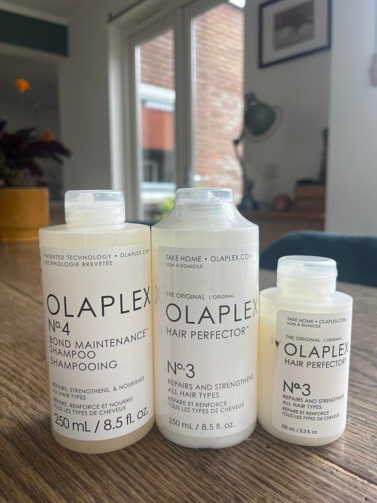 Olaplex nr. 3 (250ml en 100ml) en nr. 4 Shampoo, Ophalen of Verzenden, Nieuw, Haarverzorger of -hersteller