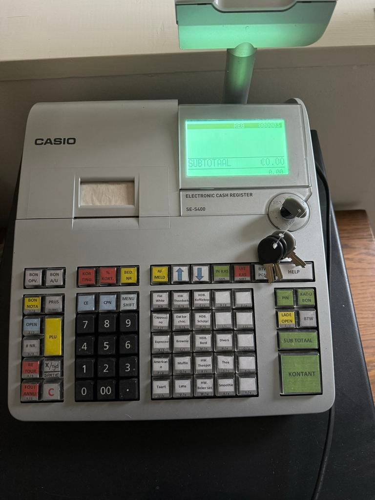 Casio SE-S400 Elektronische Kassa met beschadigd scherm, Verzamelen, Elektronische Apparatuur, Ophalen