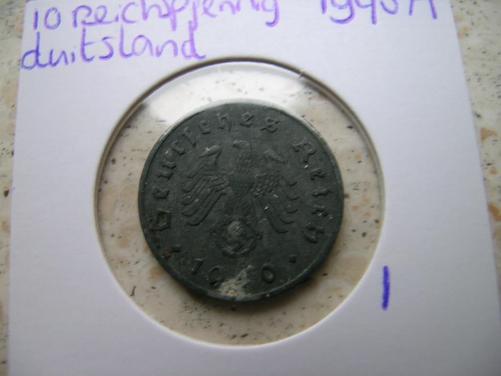10 Reichspfennig 1940 A Duitsland (nr 1), Ophalen of Verzenden, Duitsland, Losse munt