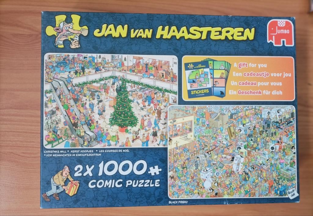 Jan van Haasteren puzzels, 2x 1000 stukjes, Hobby en Vrije tijd, Denksport en Puzzels, Ophalen