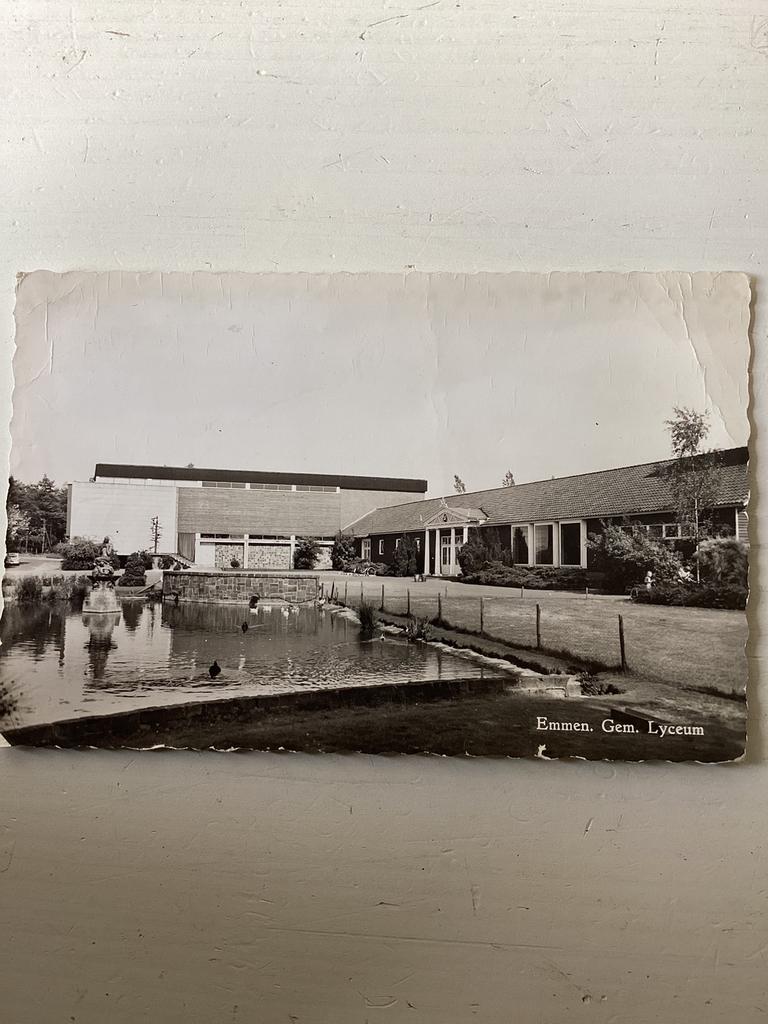 Ansichtkaart/Fotokaart Gem. Lyceum Emmen, Verzenden, Gelopen, Drenthe
