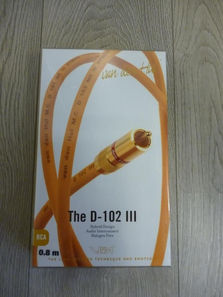 interlinkkabel d102III vdhul 0.8m NIEUW van den hul tulpkabe, Audio, Tv en Foto, Audiokabels en Televisiekabels, Ophalen of Verzenden