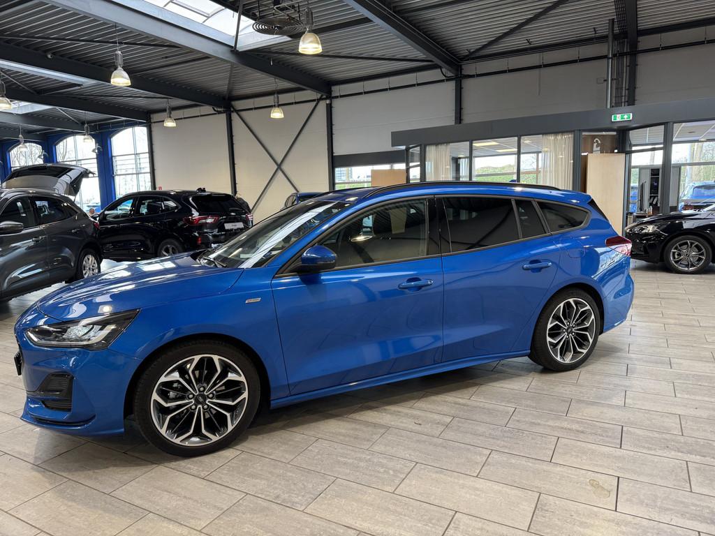 Ford FOCUS Wagon ST-Line X EcoBoost Hybrid 155 pk Trekhaak |, Stof, Gebruikt, Blauw, Hybride Elektrisch/Benzine