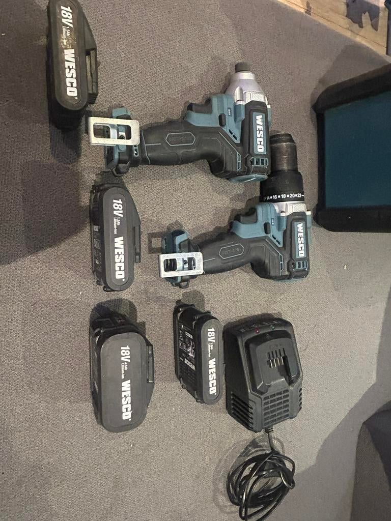 Wesco combi set, Ophalen, Zo goed als nieuw, Boor- en Schroefmachine