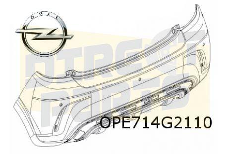 Opel Karl Rocks (3/17-9/19) achterbumper (bij parkeerhulp UD