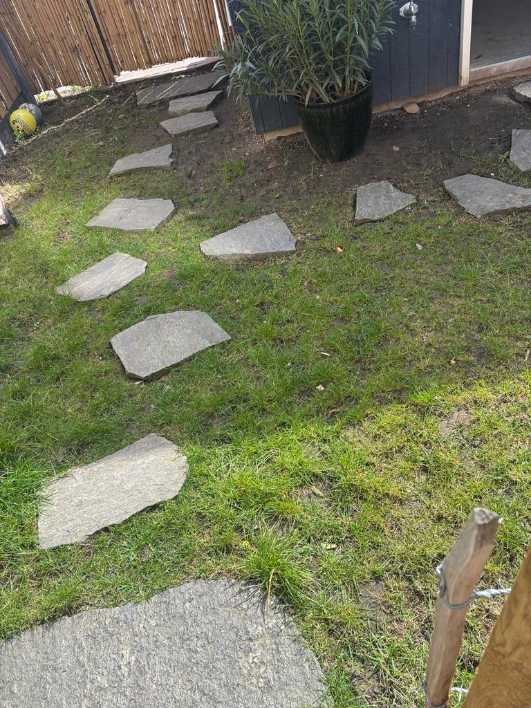 Stapstenen / Flagstones van natuursteen, Ophalen, Gebruikt, Overige typen, 5 tot 10 m²