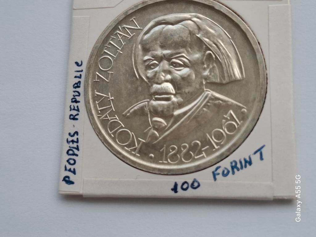 100 Forint 1967 Hongarije., Postzegels en Munten, Munten | Europa | Niet-Euromunten, Ophalen, Hongarije, Losse munt, Zilver