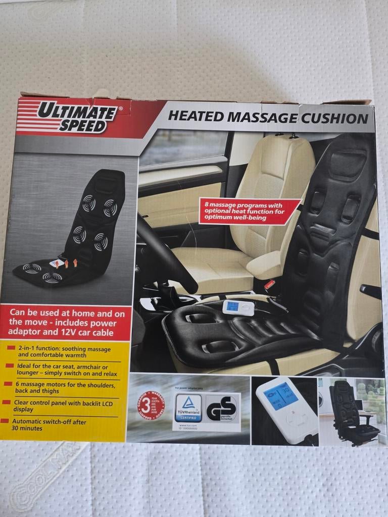 Ultimate Speed Auto Massage en Verwarming Stoelkussen, Ophalen of Verzenden