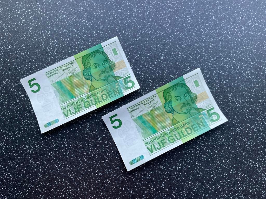 5 gulden biljet Vondel 2, 1973, Postzegels en Munten, Bankbiljetten | Nederland, Ophalen of Verzenden, 5 gulden