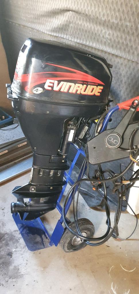 Nette Evinrude 15 PK 4-takt met afstandsbediening, Ophalen, 10 tot 30 pk, Met afstandsbediening, Buitenboordmotor