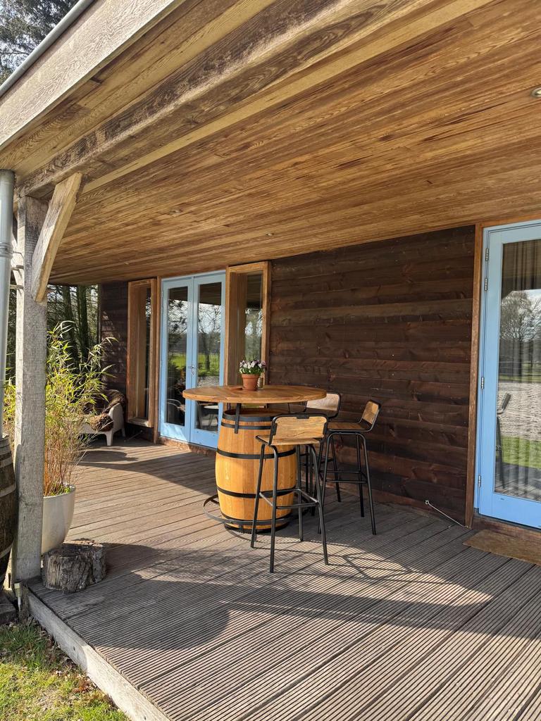 Statafel | wijnvat | eikenhout | logo, Ophalen, E, E, E