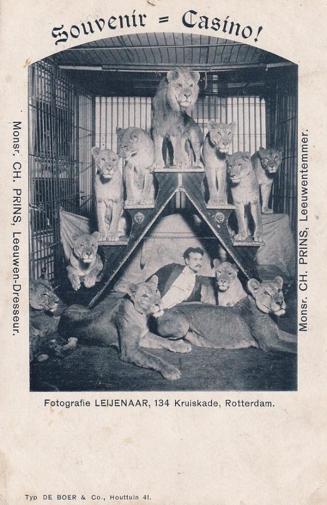 704A Rotterdam Stationsplein Circus Variété Casino, Ophalen of Verzenden, Voor 1920, Ongelopen, Zuid-Holland