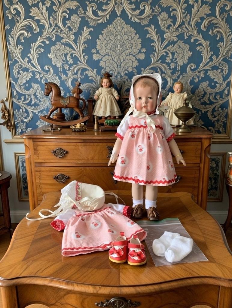 5 st set kleding na originele Käthe Kruse kleding patronen, Antiek en Kunst, Antiek | Speelgoed, Ophalen of Verzenden