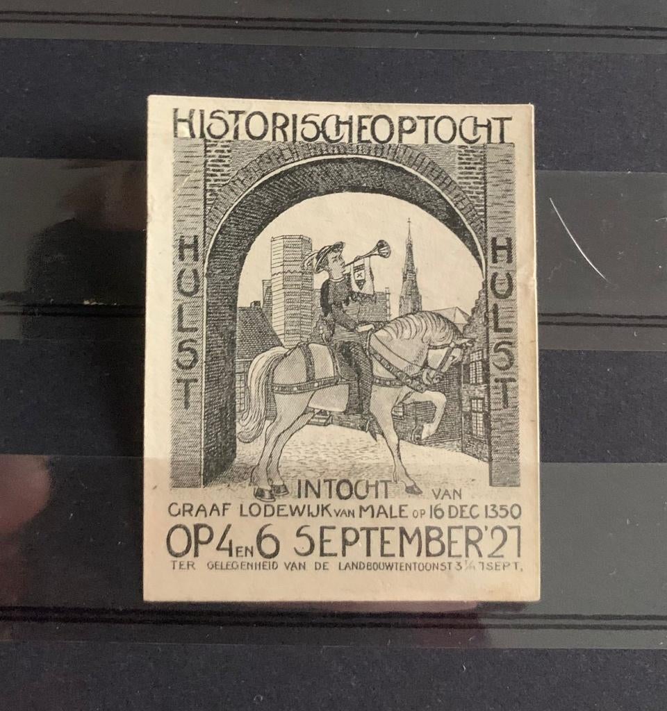 Sluitzegel stads promotie VVV Hulst, Postzegels en Munten, Ophalen of Verzenden, T/m 1940, Gestempeld