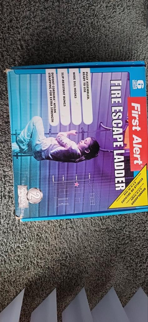 Brandladder - Nieuw in doos - 2 verdiepingen, Ophalen, Nieuw, Ladder, Opvouwbaar of Inschuifbaar