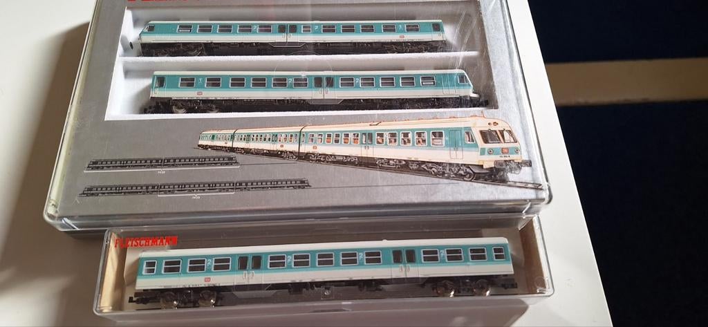 Fleischmann Piccolo N 7438 en 7439 DB, Treinset, Gelijkstroom, Fleischmann, Ophalen of Verzenden