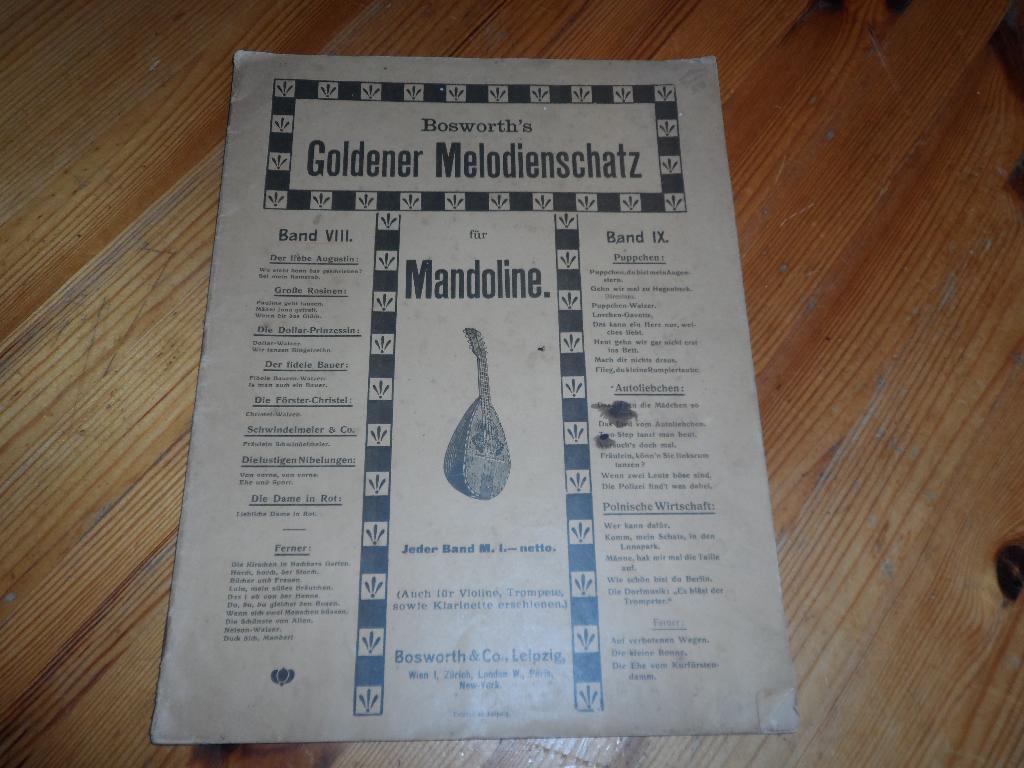 Goldener melodienschatz - mandoline, Gebruikt, Ophalen of Verzenden, Populair, Artiest of Componist