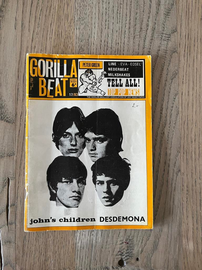 Gorilla Beat 17/83 -John’s children DESDEMONA, Ophalen of Verzenden, Zo goed als nieuw, Artiest