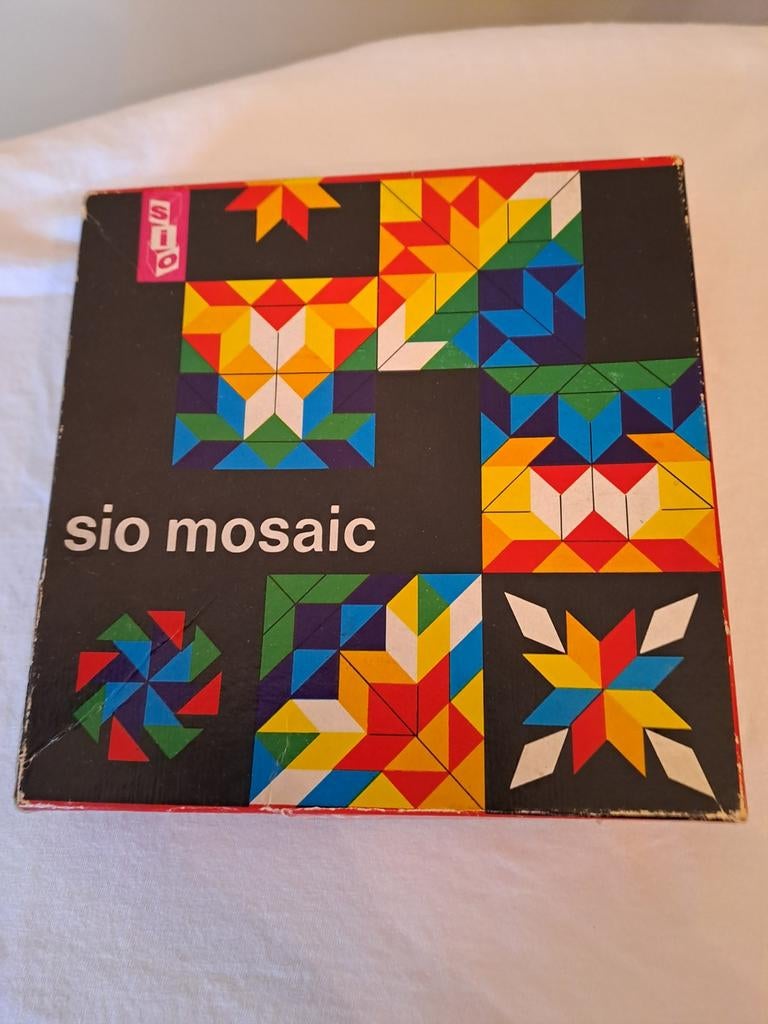 SIO Mosaic - Vintage Houten Mozaïekspel, Antiek en Kunst, Antiek | Speelgoed, Ophalen of Verzenden