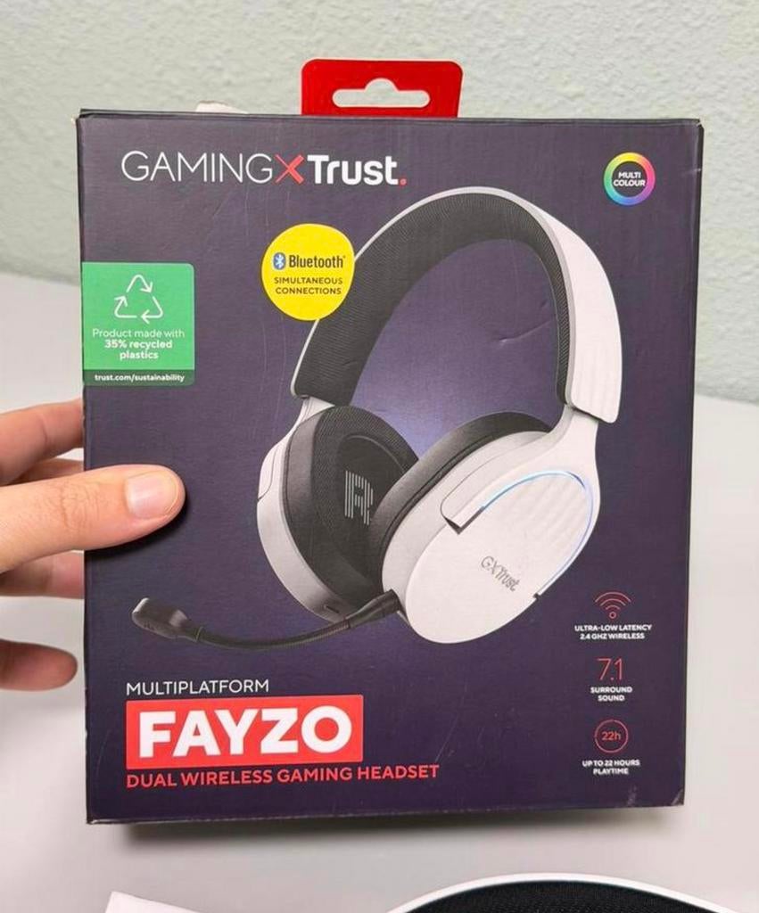 Trust GXT491W Fayzo - NIEUW Draadloze Gaming Headset PS5 PC, Computers en Software, Headsets, Mute-functie, Nieuw, Ophalen of Verzenden