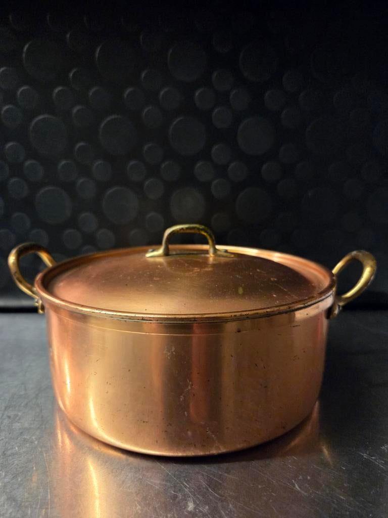 Koperen soeppan Tagus - Knorr promotie, Huis en Inrichting, Keuken | Potten en Pannen, Gebruikt, Kookpan of Snelkookpan, Overige materialen