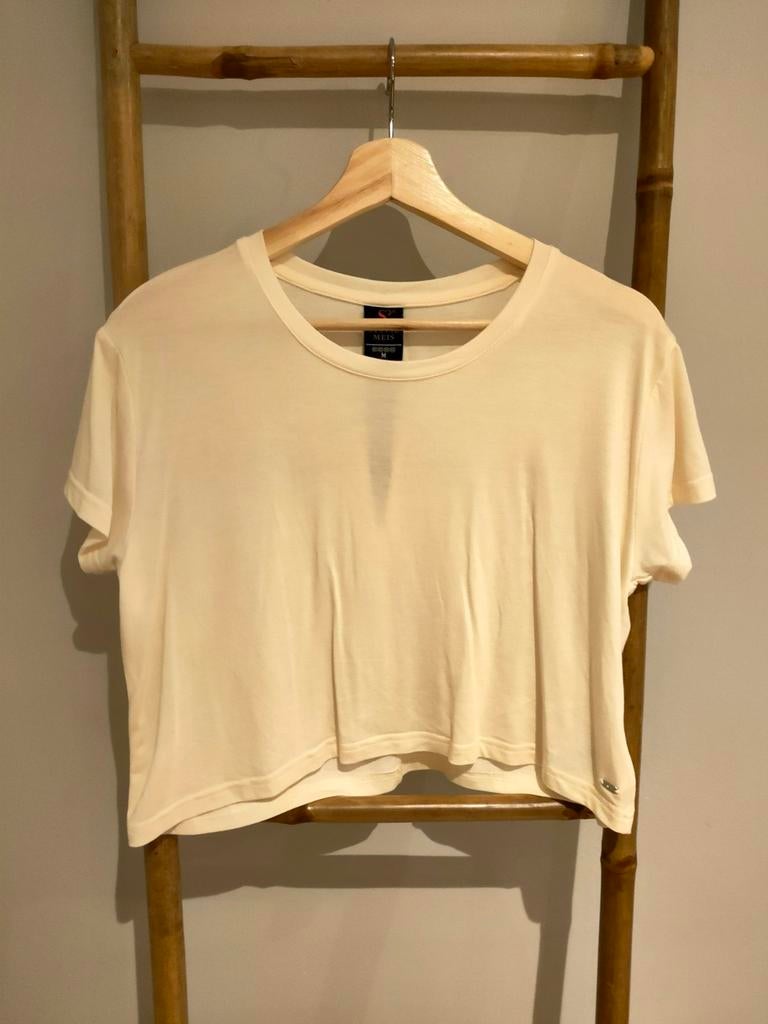 Sylvie Meis crop top dames maat M Crème, Kleding | Dames, T-shirts, Zo goed als nieuw, Maat 38/40 (M), Beige, Korte mouw, Ophalen of Verzenden