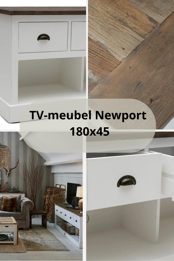 Riviera Maison Newport Flatscreen Dresser, 150 tot 200 cm, Nieuw, Ophalen of Verzenden, Minder dan 100 cm