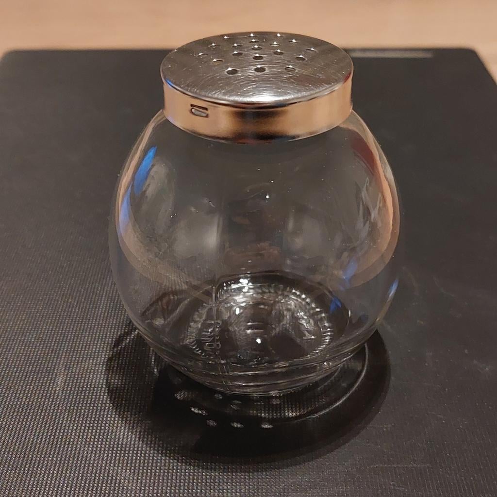 Cacaostrooier / Suikerstrooier Glas, Ophalen of Verzenden, Gebruikt