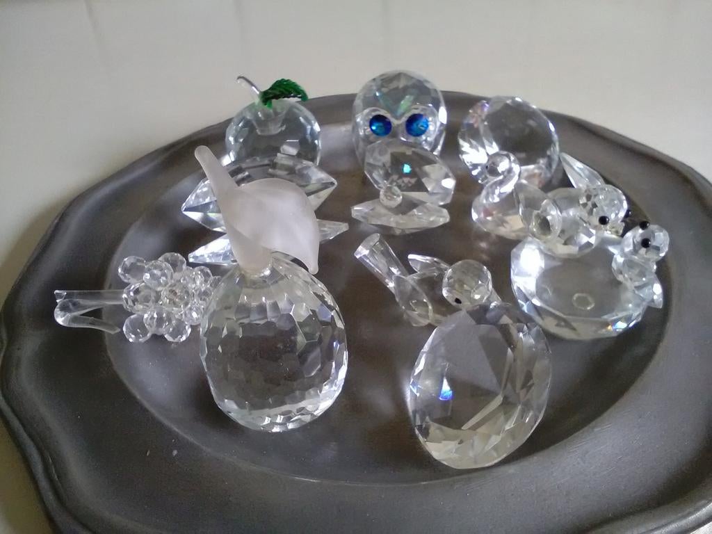 12 kristallen  miniaturen, Antiek en Kunst, Antiek | Glas en Kristal, Ophalen of Verzenden