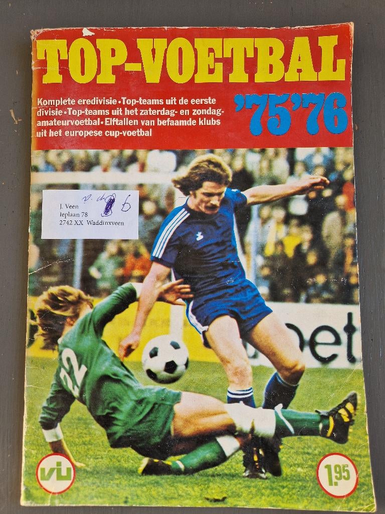 vanderhout topvoetbal 75/76, Verzamelen, Ophalen of Verzenden, Gebruikt, Overige binnenlandse clubs, Poster, Plaatje of Sticker