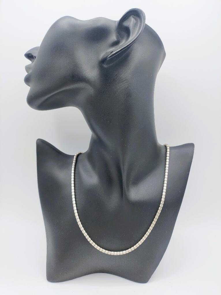 Zilveren slangenketting, Friedrich Binder, 45,5 cm, Sieraden, Tassen en Uiterlijk, Kettingen, Info@zilverwebsite.nl, Verzenden