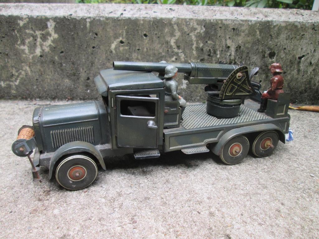 TIPPCO Elastolin Duitse vrachtwagen met soldaten werkend TOP, Ophalen of Verzenden