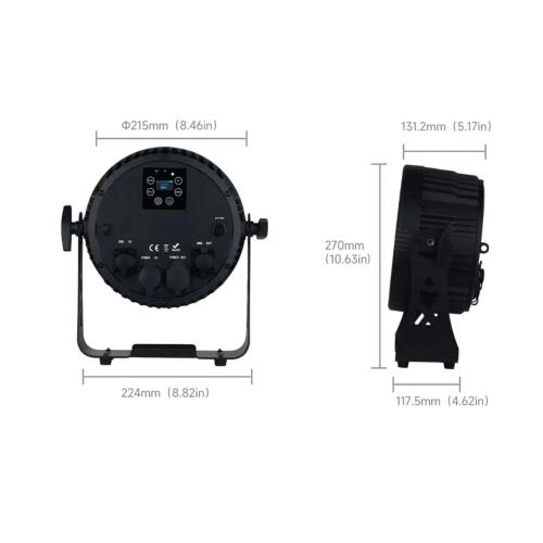 DJLicht 12X18W RGBWA UV 6in1 Led Par met accu en App IP65, Geluidgestuurd, ., Nieuw, Ophalen of Verzenden