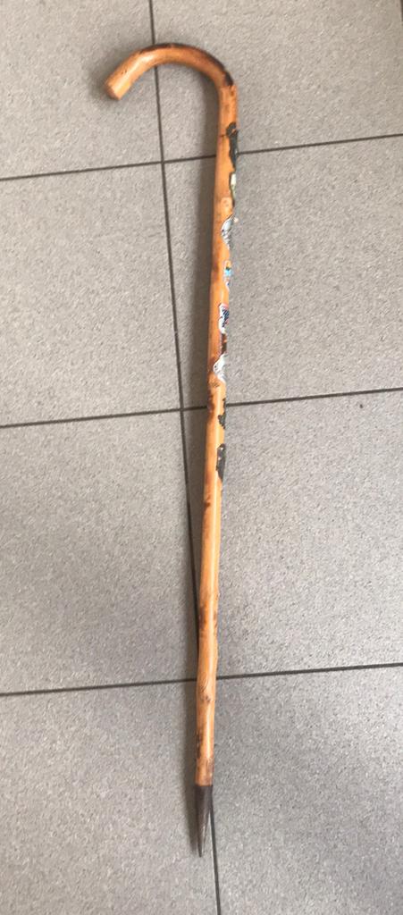 Wandelstok acht schildjes, Ophalen of Verzenden, Onbekend, Onbekend, Onbekend