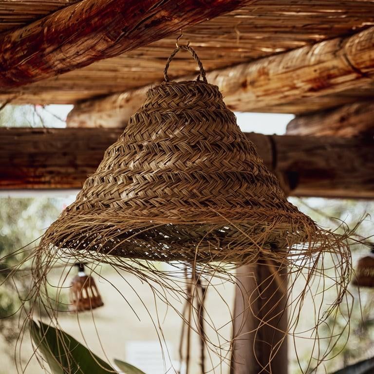 Lampenkap Cone Zeegras Medium, Ophalen of Verzenden, Nieuw, Rond, Minder dan 25 cm