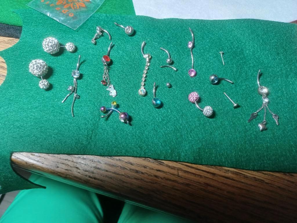 18 piercings, Gebruikt, Staal, Overige typen, Ophalen of Verzenden