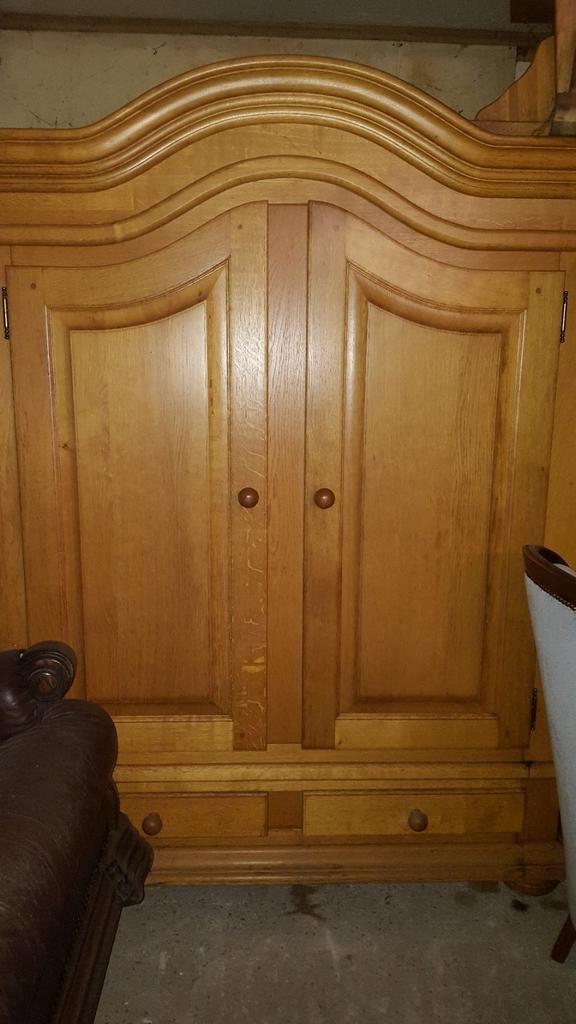 Blank eiken kast, Ophalen, 25 tot 50 cm, 150 tot 200 cm