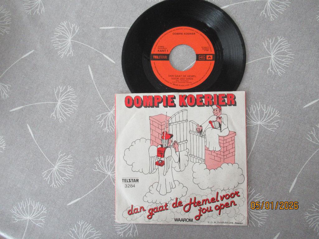 Oompie Koerier   Dan gaat de hemel voor jou Open, Gebruikt, 7 inch, Single, Ophalen of Verzenden